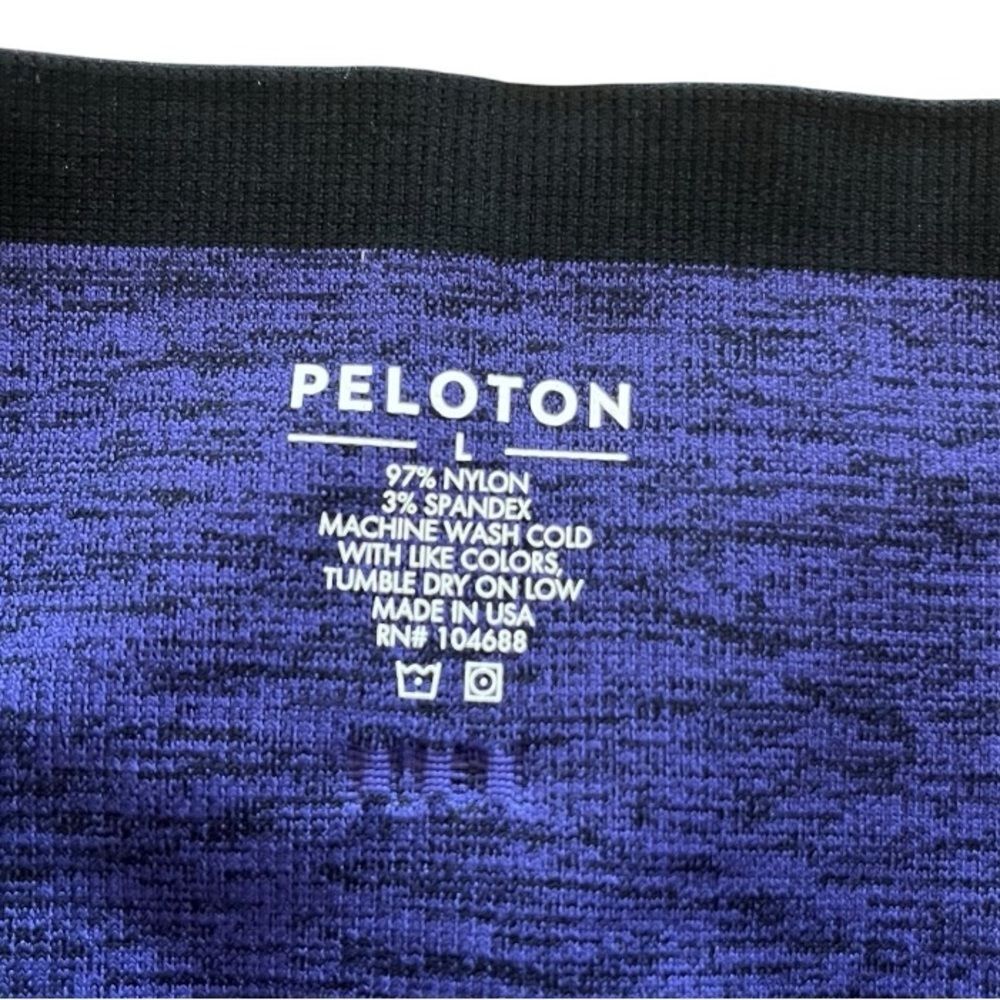 NWT- Peloton Women's Heathered Blue Bike Shorts - Picture 5 of 6